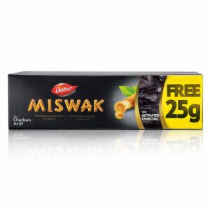 Dabur – Dentifrice Miswak au charbon actif 75g
