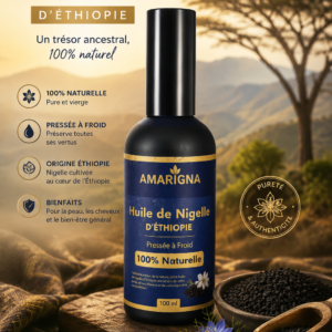 Amarigna - Huile de Nigelle d'Éthiopie 100ml